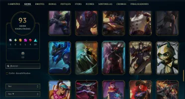 Unranked com 150 Champs e 93 Skins ( ADC / JG / SUP )