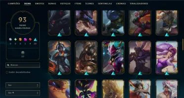 Unranked com 150 Champs e 93 Skins ( ADC / JG / SUP )