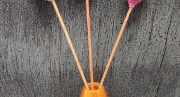 Mini Corações em Crochê com palito