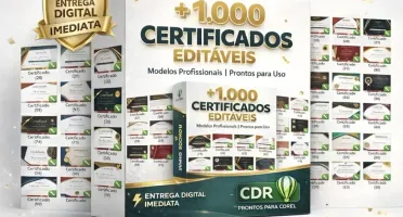 1000 Certificados Premium Editáveis no CorelDraw