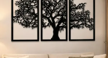 Trio Árvore da Vida em MDF Preto