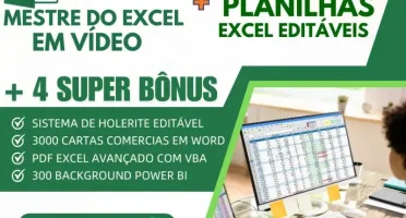 Curso Mestre do Excel + 5 Mil Planilhas Excel Editáveis