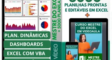 Curso Mestre do Excel + 5 Mil Planilhas Excel Editáveis