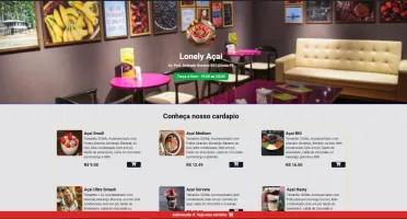 Site desenvolvido lojinha de açai