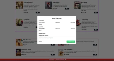 Site desenvolvido lojinha de açai