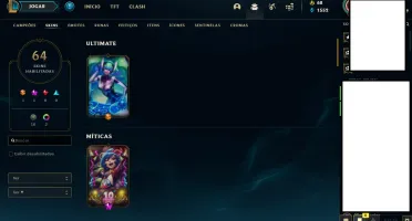 Conta de LoL Todos Campeões + 64 Skins + Nível 216