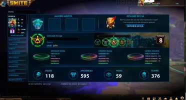 CONTA SMITE - 3 SKINS T5 (ANUBIS, THOR E CTHULHU)