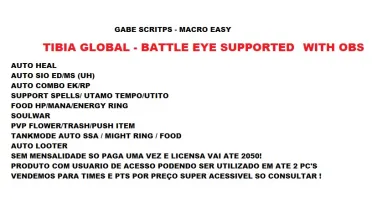 SCRIPT HEAL LIFE/MP TIBIA FUNCIONANDO NO GLOBAL!