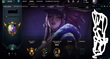 Conta lol Gold 2-Platina2 na season passada