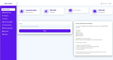 Script Perfect Panel Purple PAINEL SMM