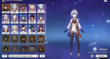 Conta Ganyu + Hu Tao + Harpa Celestial - 58 Resinas Frágil