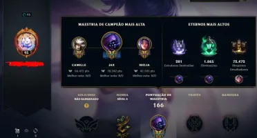 Conta lvl 95 unranked