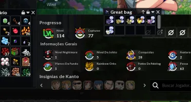 Conta PokexGames lvl 114 boa para reinicio - MALEFIC WIND