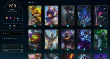 Conta nv 172 - Elo: Ouro - 288 skins - 13 k EA