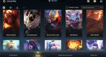 Wild rift, 12 skins épicas, 3 lendárias, 4 comuns