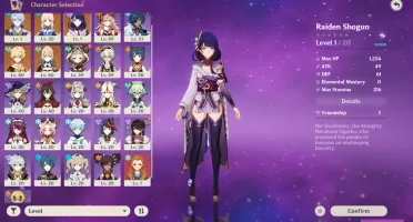 AR38 - Raiden, Ayato, Kokomi C1, Jean + Orgulho Celestial