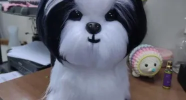Cachorrinho Shitzu - Amigurumi de Crochê