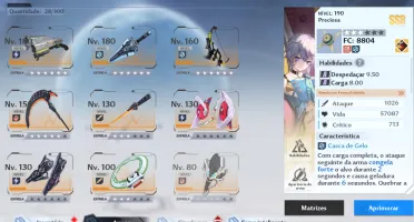 Conta de tower of fantasy com Icarus, Nan Yin, Alyss e yulan