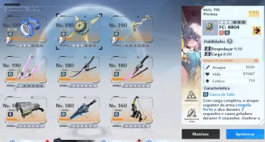 Conta de tower of fantasy com Icarus, Nan Yin, Alyss e yulan