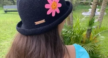 Chapéu Bucket em Crochê