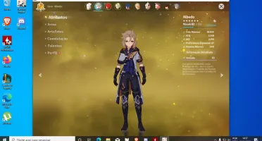 Chield+Rosária+Albedo+Diluc+QiQi + ARMAS 5 Stars +