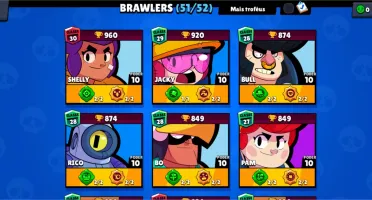 BRAWL STARS —  40,500 TROFÉUS, 51 BRAWLERS, 50 MAXIMIZADO E