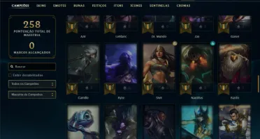 Conta bronze 3 com 90 Champs e 34 Skins + 3 Fragmentos