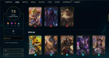 Conta bronze 2 com 120 Champs e 78 Skins