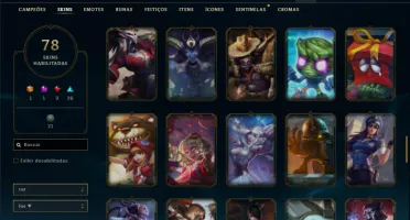 Conta bronze 2 com 120 Champs e 78 Skins