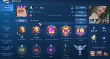 CONTA MOBILE LEGENDS COM 90 HEROIS E 10K DE PARTIDAS
