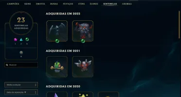 Conta LOL Level 356 , Ouro 4 +120skins todos os campeões+62k