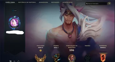 Conta LOL Level 356 , Ouro 4 +120skins todos os campeões+62k