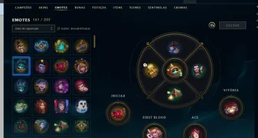 Conta LOL Level 356 , Ouro 4 +120skins todos os campeões+62k