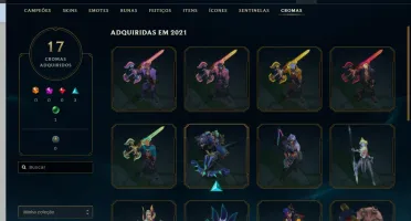 Conta LOL Level 356 , Ouro 4 +120skins todos os campeões+62k