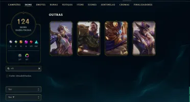 Diamante 1 com 115 Champs e 124 Skins ( MID / TOP / ADC )
