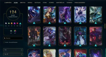 Diamante 1 com 115 Champs e 124 Skins ( MID / TOP / ADC )
