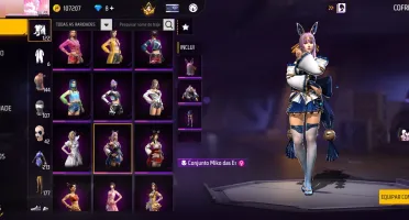 Conta Free Fire R$500 - 3 Miko + Sakura Naruto + Angelical