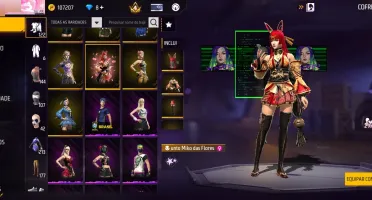 Conta Free Fire R$500 - 3 Miko + Sakura Naruto + Angelical