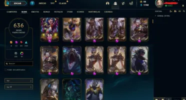 CONTA RIOT COM 17 FACAS NO VALORANT E 600+ SKINS NO LOL