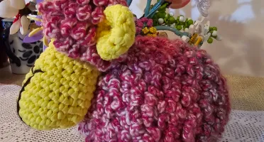 Carneirinho Algodão, feito a mão, crochet