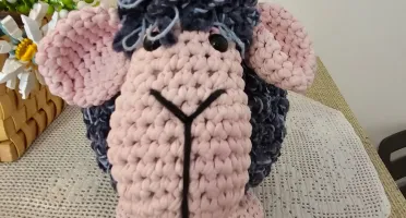 Carneirinho Algodão, feito a mão, crochet
