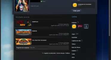 Conta Steam, LVL6 + 34 Jogos + 215 Itens de inventario