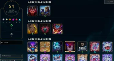 Conta Lol Prata, 42 Skins, 1 Lendária, Upada na Mão, Lvl 44
