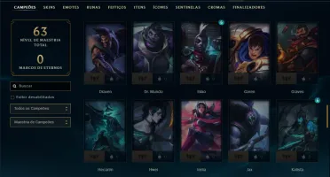 Esmeralda 1 com 85 Champs e 16 Skins