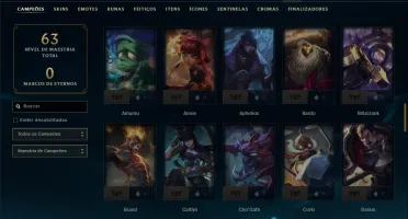 Esmeralda 1 com 85 Champs e 16 Skins