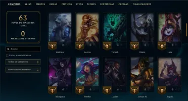 Esmeralda 1 com 85 Champs e 16 Skins