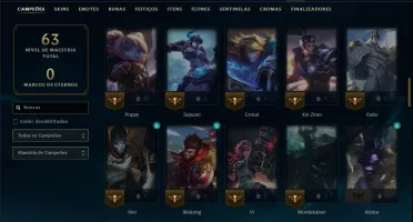 Esmeralda 1 com 85 Champs e 16 Skins