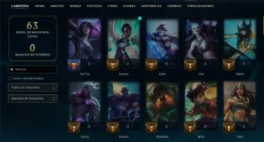 Esmeralda 1 com 85 Champs e 16 Skins