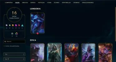 Esmeralda 1 com 85 Champs e 16 Skins