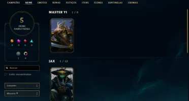 Conta level30 + skin para smurf